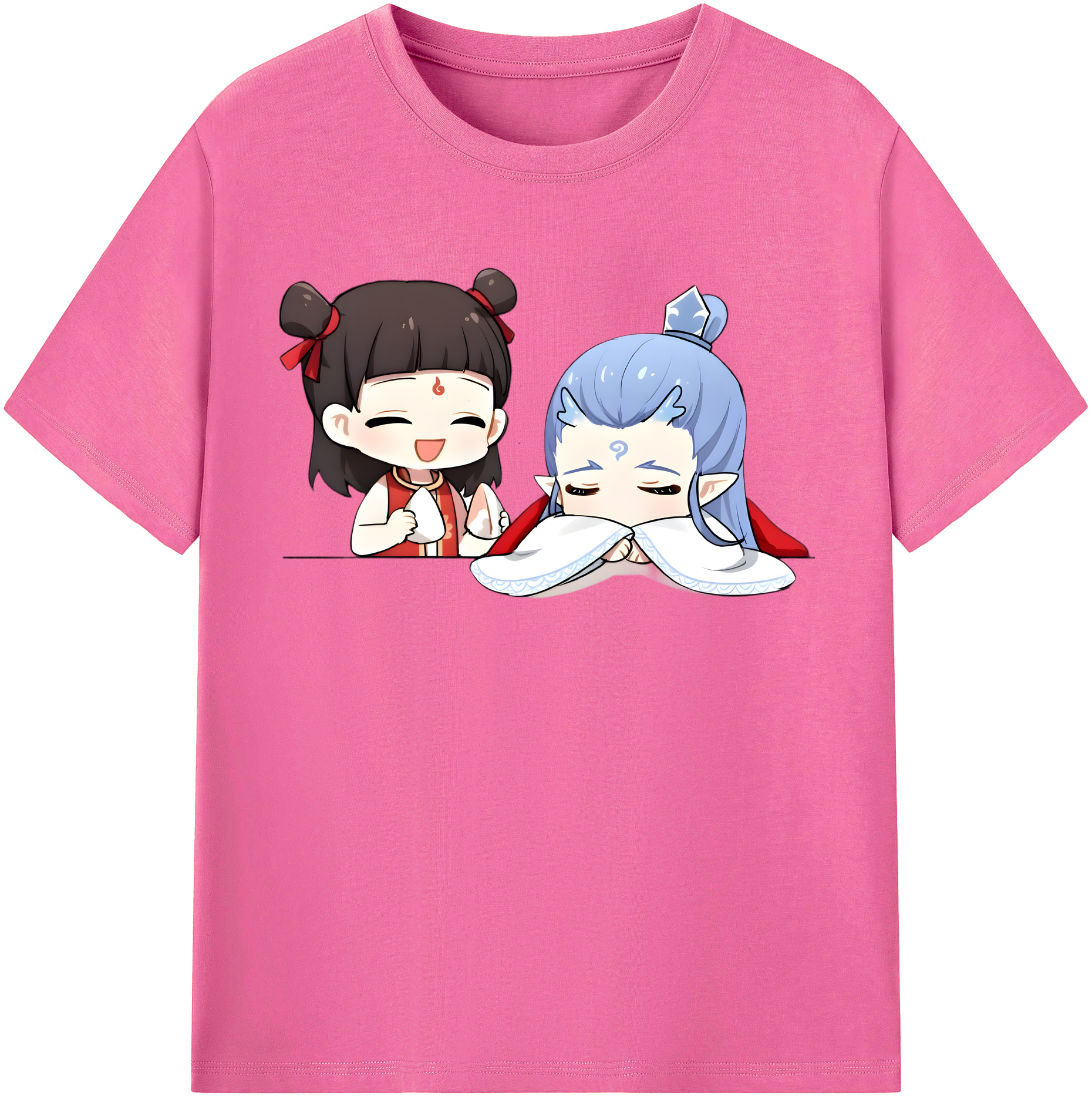 （画像用） Ne Zha 2 ナタ 魔童の大暴れ レディースカジュアルプリントTシャツ（綿100％）